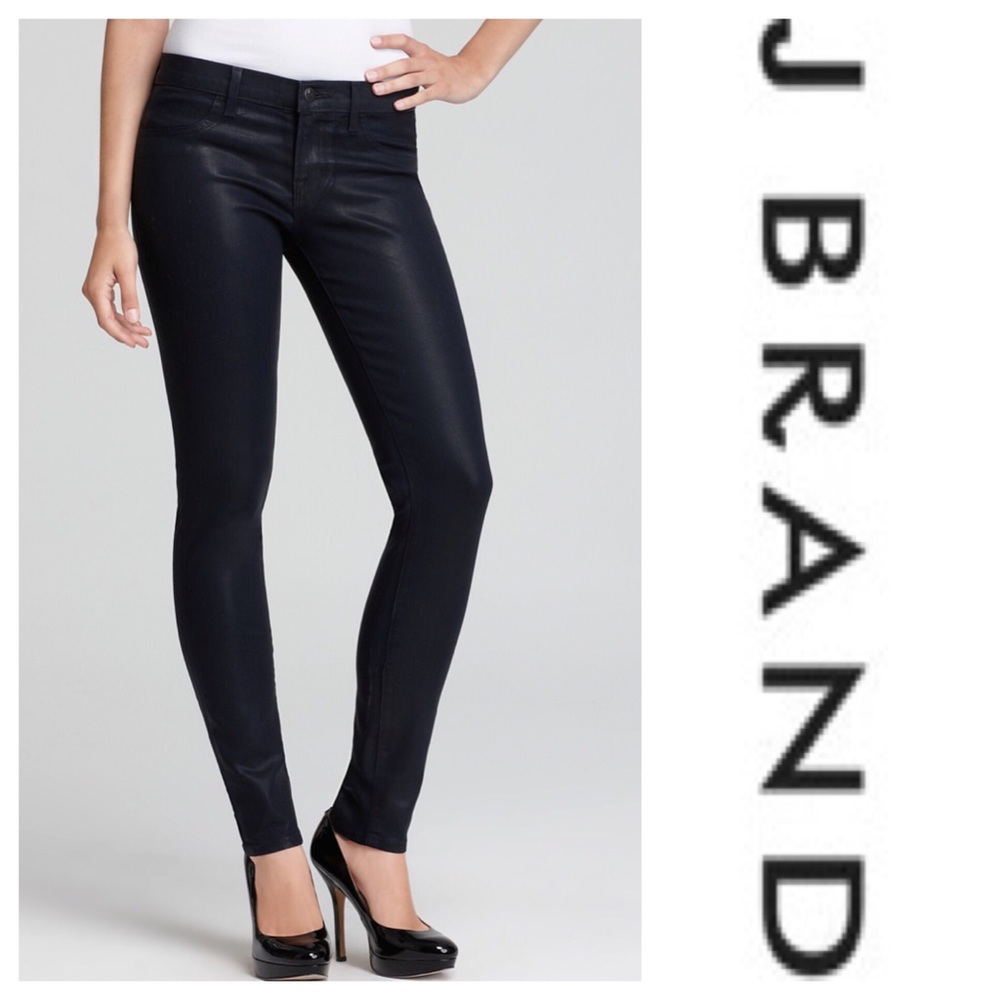 J Brand Dark Glory Waxed Legging Jean 25 Skinny Dark Low